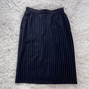 Vivienne Westwood Gold Label Navy/Black Pinstripe Pencil Skirt